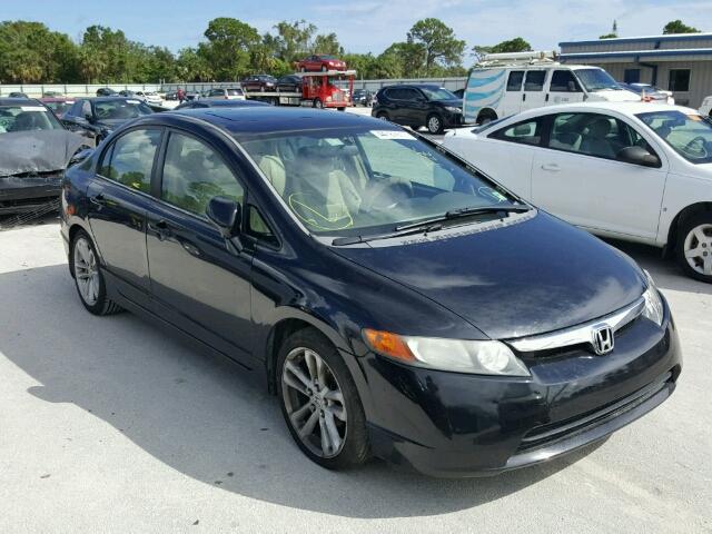 1HGFA16886L038952 - 2006 HONDA CIVIC EX შავი ფოტო 1