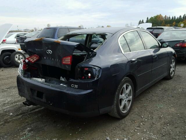 JNKCV51E04M602139 - 2004 INFINITI G35 BLUE photo 4