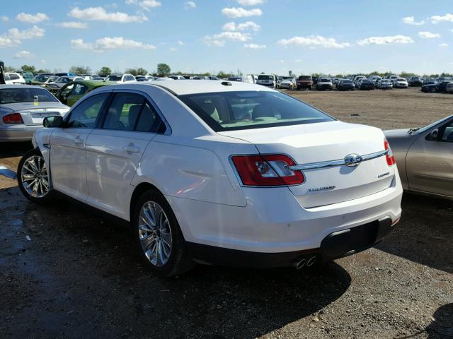 1FAHP2FW7BG165145 - 2011 FORD TAURUS LIM WHITE photo 3