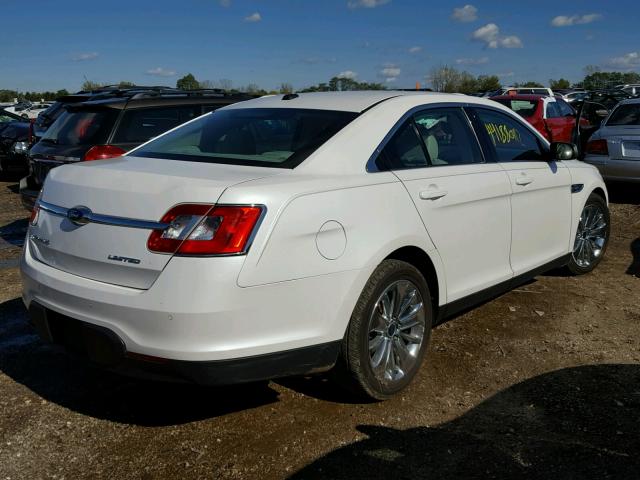 1FAHP2FW7BG165145 - 2011 FORD TAURUS LIM WHITE photo 4