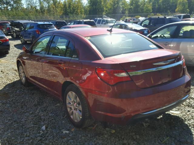 1C3CCBAB7EN124457 - 2014 CHRYSLER 200 LX RED photo 3