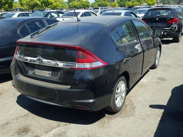 JHMZE2H74ES000714 - 2014 HONDA INSIGHT EX BLACK photo 4