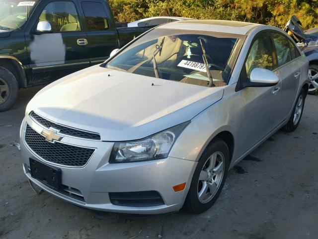 1G1PG5S93B7106884 - 2011 CHEVROLET CRUZE LT SILVER photo 2