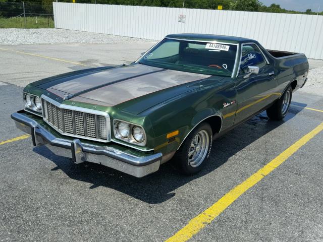 4A47H118075 - 1974 FORD RANCHERO GREEN photo 2