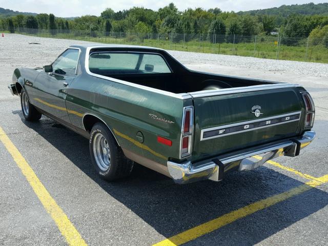 4A47H118075 - 1974 FORD RANCHERO GREEN photo 3