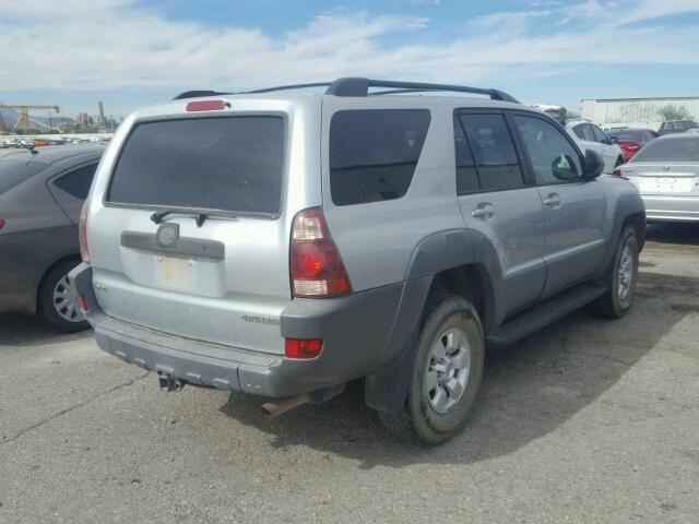 JTEBT14R930004885 - 2003 TOYOTA 4RUNNER SR SILVER photo 4