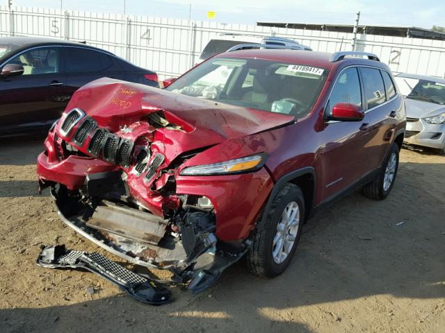 1C4PJMCS0HW589074 - 2017 JEEP CHEROKEE L RED photo 2