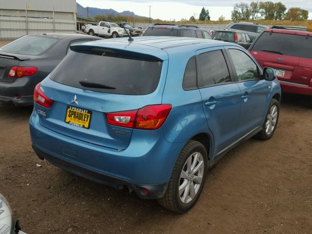 4A4AP3AU5EE009976 - 2014 MITSUBISHI OUTLANDER BLUE photo 4