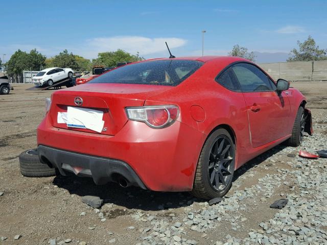 JF1ZNAA17D1709388 - 2013 TOYOTA SCION FR-S RED photo 4