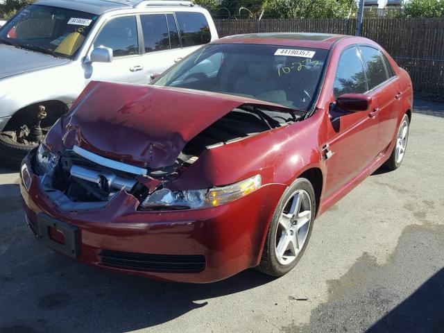 19UUA66235A015265 - 2005 ACURA TL MAROON photo 2