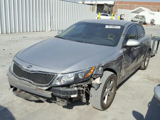 5XXGM4A76EG350292 - 2014 KIA OPTIMA LX GRAY photo 2