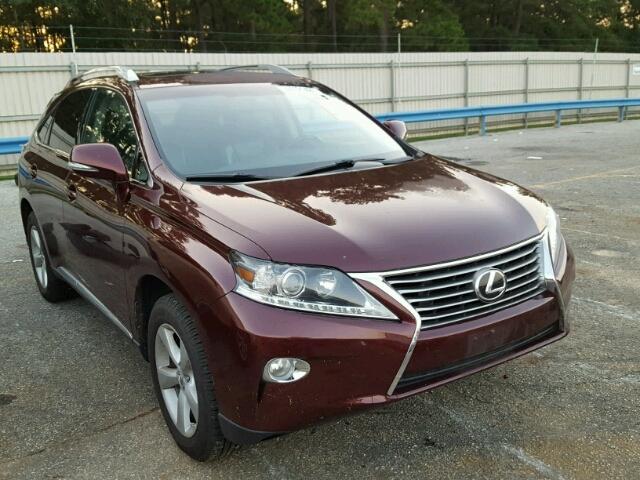 2T2BK1BA9EC236279 - 2014 LEXUS RX 350 MAROON photo 1