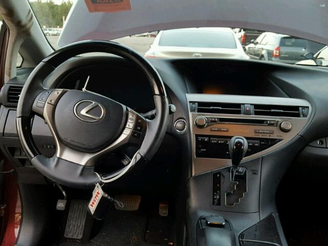 2T2BK1BA9EC236279 - 2014 LEXUS RX 350 MAROON photo 9