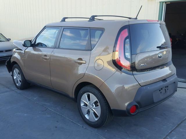 KNDJN2A27F7216400 - 2015 KIA SOUL BROWN photo 3