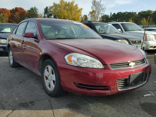 2G1WT58N981371424 - 2008 CHEVROLET IMPALA BURGUNDY photo 1