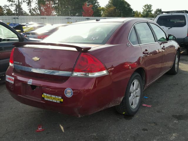 2G1WT58N981371424 - 2008 CHEVROLET IMPALA BURGUNDY photo 4