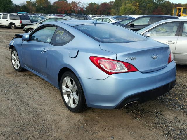 KMHHT6KD6AU011104 - 2010 HYUNDAI GENESIS CO BLUE photo 3