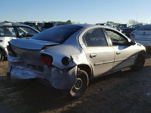 1B3ES46C71D253207 - 2001 DODGE NEON SE SILVER photo 4