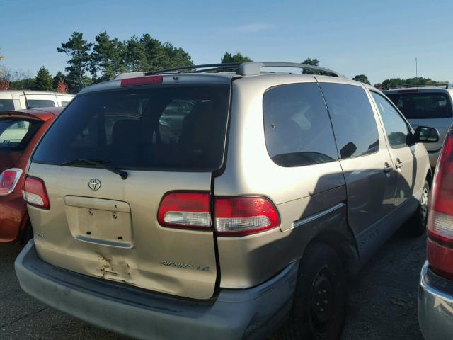 4T3ZF13C21U379114 - 2001 TOYOTA SIENNA TAN photo 4