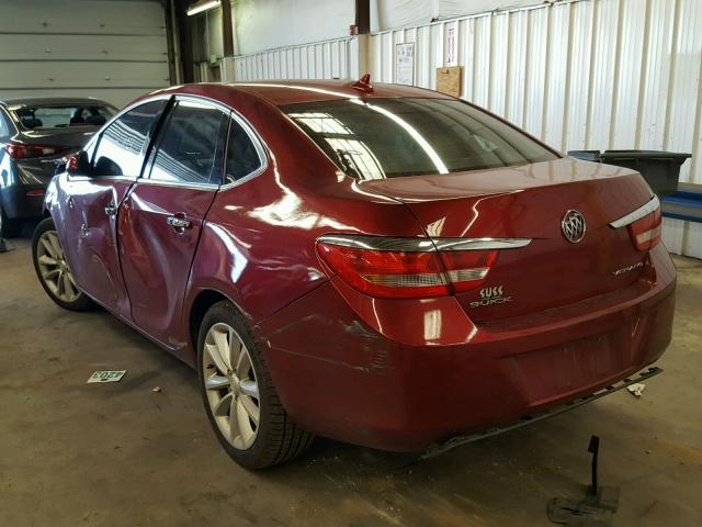 1G4PR5SK8D4245879 - 2013 BUICK VERANO CON BURGUNDY photo 3