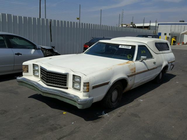 7A47H177610 - 1977 FORD RANCHERO WHITE photo 2