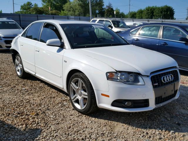 WAUAF78E18A046483 - 2008 AUDI A4 2.0T WHITE photo 1