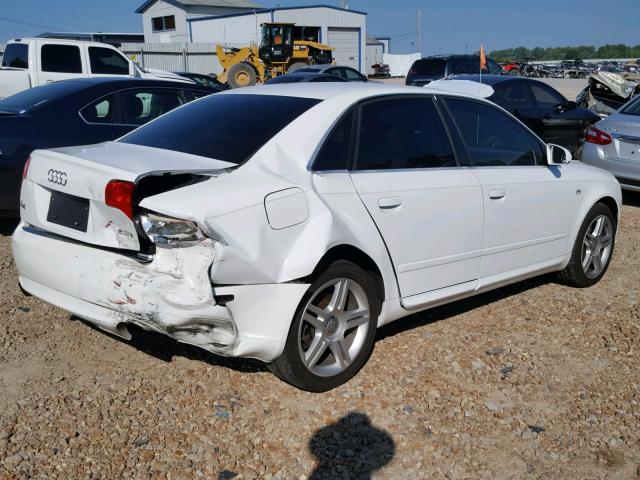 WAUAF78E18A046483 - 2008 AUDI A4 2.0T WHITE photo 4