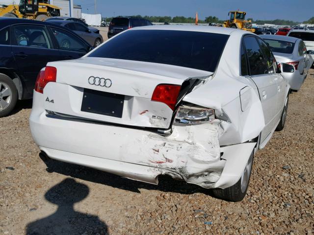 WAUAF78E18A046483 - 2008 AUDI A4 2.0T WHITE photo 9