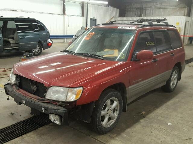 JF1SF65532H717095 - 2002 SUBARU FORESTER S BURGUNDY photo 2