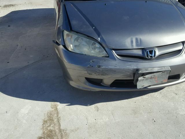 2HGES25724H502884 - 2004 HONDA CIVIC EX GRAY photo 9