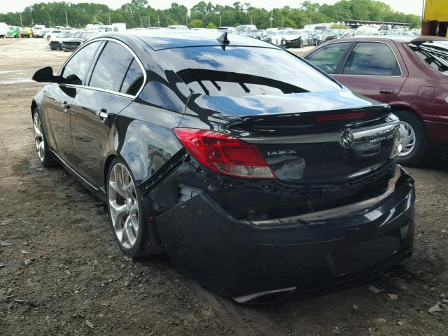 2G4GV5GV0D9153886 - 2013 BUICK REGAL GS BLACK photo 3