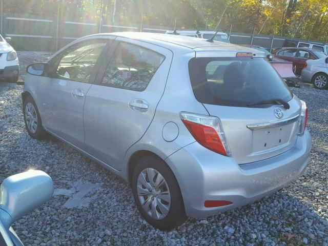 JTDKTUD39DD545253 - 2013 TOYOTA YARIS SILVER photo 3