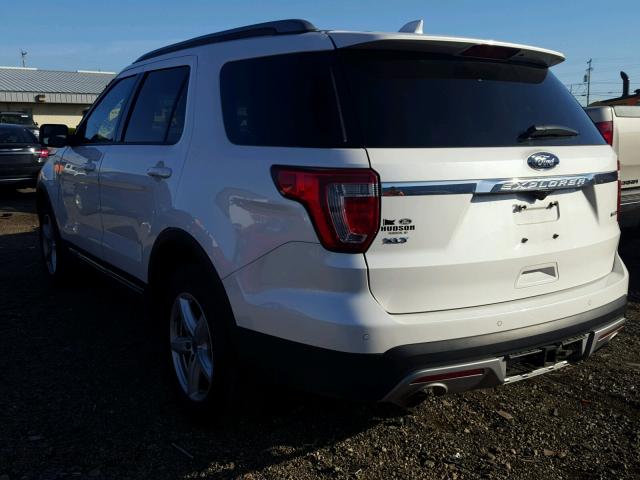 1FM5K8DH8GGC66362 - 2016 FORD EXPLORER X WHITE photo 3