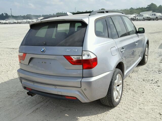 WBXPC93447WF00524 - 2007 BMW X3 3.0SI GRAY photo 4