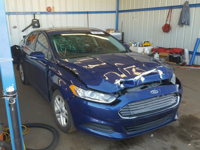 1FA6P0H74G5109779 - 2016 FORD FUSION SE BLUE photo 1