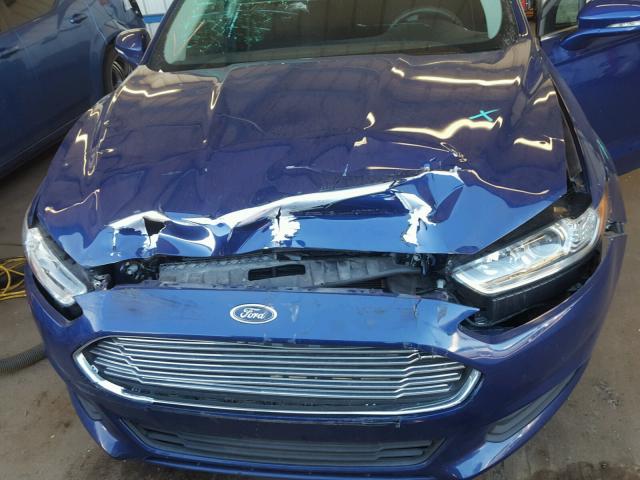 1FA6P0H74G5109779 - 2016 FORD FUSION SE BLUE photo 7