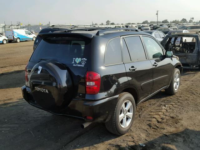 JTEGD20V540001236 - 2004 TOYOTA RAV4 BLACK photo 4