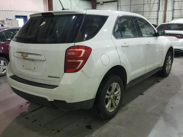 2GNALBEK1G1133552 - 2016 CHEVROLET EQUINOX LS WHITE photo 4