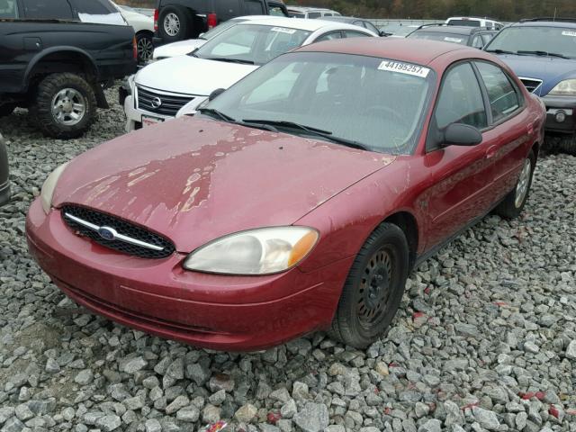 1FAFP5223YA154084 - 2000 FORD TAURUS LX RED photo 2