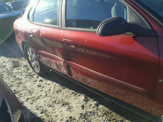 1FAFP5223YA154084 - 2000 FORD TAURUS LX RED photo 9