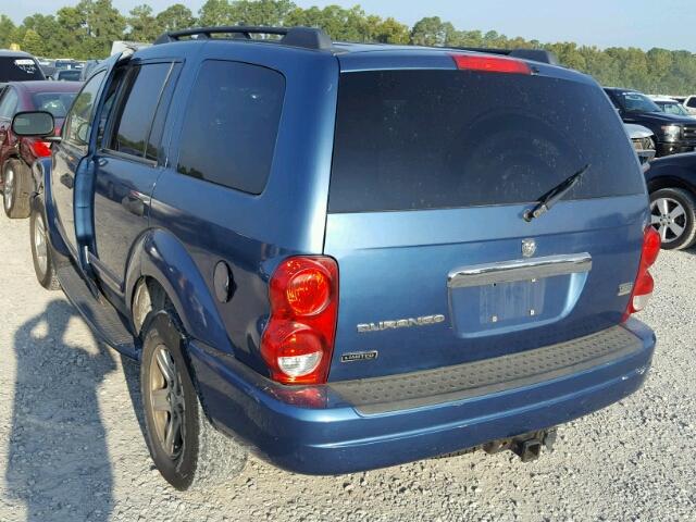 1D4HB58D24F122155 - 2004 DODGE DURANGO LI BLUE photo 3