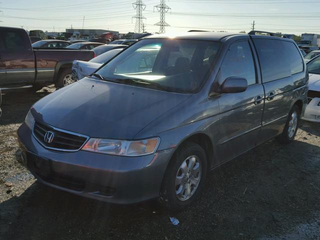 5FNRL18602B012215 - 2002 HONDA ODYSSEY BLUE photo 2