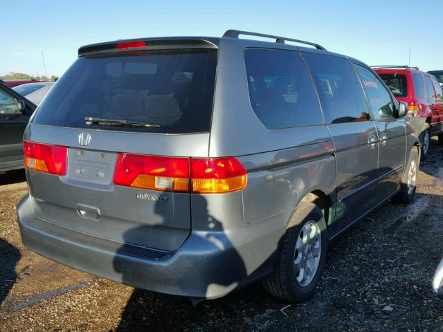 5FNRL18602B012215 - 2002 HONDA ODYSSEY BLUE photo 4