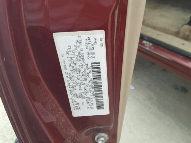 5TBBT44103S433998 - 2003 TOYOTA TUNDRA ACC RED photo 10