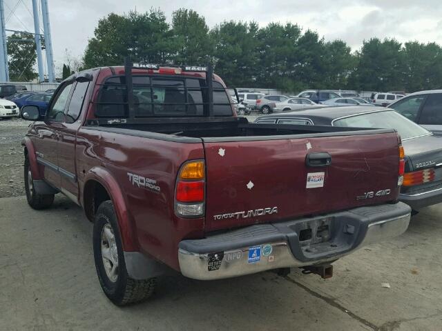 5TBBT44103S433998 - 2003 TOYOTA TUNDRA ACC RED photo 3