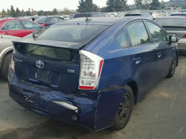 JTDKN3DU0A0175097 - 2010 TOYOTA PRIUS BLUE photo 4