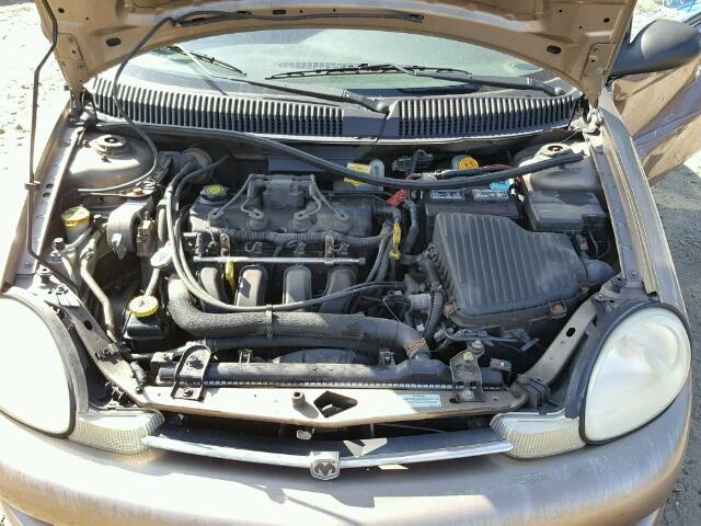 1B3ES46C61D217265 - 2001 DODGE NEON BROWN photo 7