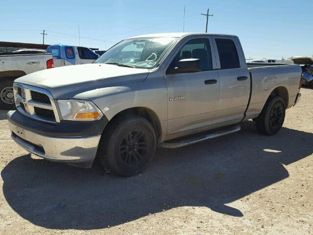 1D7RB1GK6AS195502 - 2010 DODGE RAM 1500 SILVER photo 2