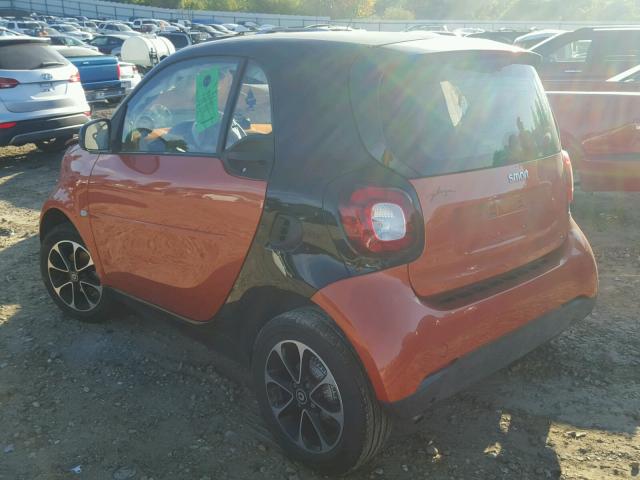 WMEFJ5DAXGK077336 - 2016 SMART FORTWO ORANGE photo 3