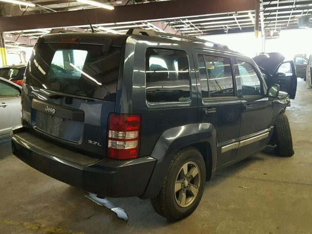 1J8GN28K68W244173 - 2008 JEEP LIBERTY SP BLUE photo 4